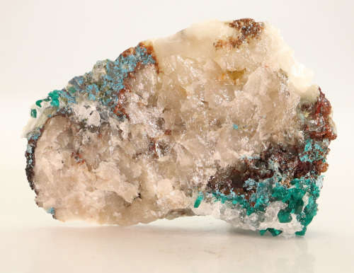 Dioptase, Shattuckite on Quartz, Kaokoveld Region, Namibia