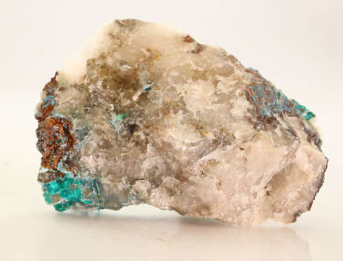 Dioptase, Shattuckite on Quartz, Kaokoveld Region, Namibia