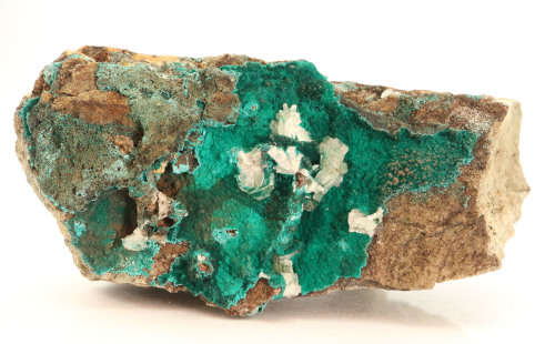 Baryte on Malachite, Shangulowe Mine, DR Congo