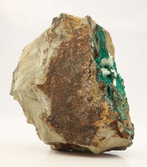 Baryte on Malachite, Shangulowe Mine, DR Congo