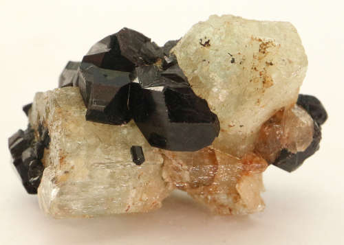 Aquamarine, Black Tourmaline Cluster, Erongo Mnt Region, Namibia