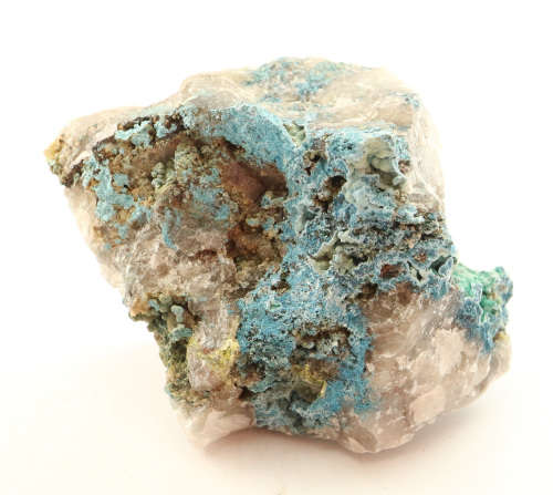 Shattuckite on Quartz Matrix, Kaokoveld Region, Namibia