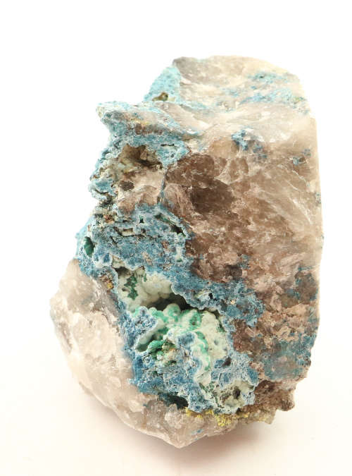 Shattuckite on Quartz Matrix, Kaokoveld Region, Namibia