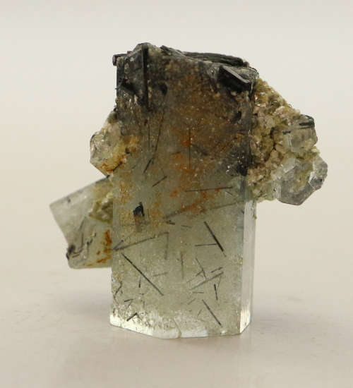 Schorl on Aquamarine Cluster, Erongo Mnt Region, Namibia