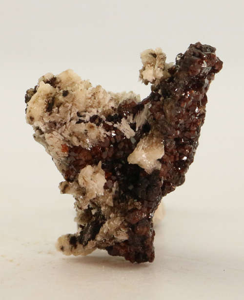 Baryte on Andradite Garnets on Host Matrix, N`Chwaning II, Northern Cape, South Africa