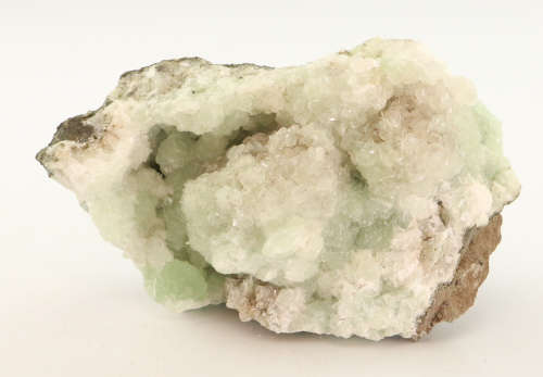 Calcite on Prehnite Cluster, Gobobosebberge Mnt, Namibia