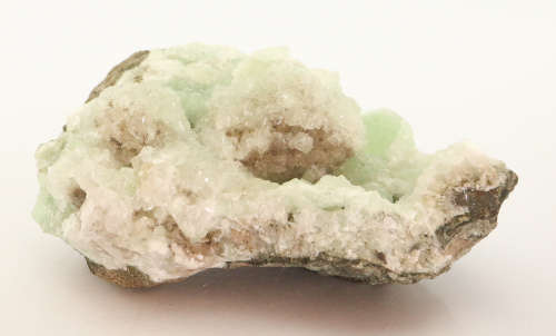 Calcite on Prehnite Cluster, Gobobosebberge Mnt, Namibia