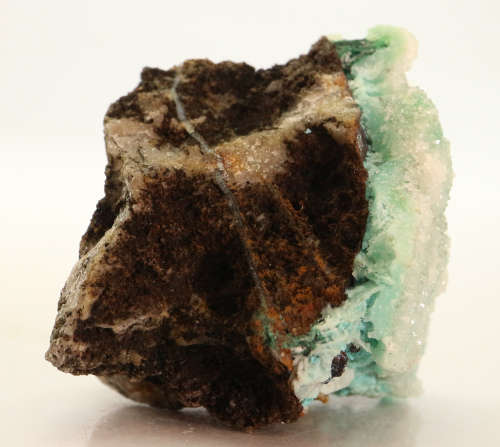 Quartz on Malachite on Matrix, Tenke Fungurume, DR Congo