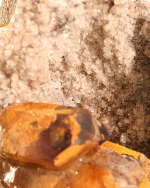 Iron Stained Amethyst Quartz in Vug, Gobobosebberge Mnt, Namibia