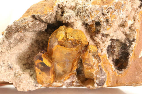 Iron Stained Amethyst Quartz in Vug, Gobobosebberge Mnt, Namibia