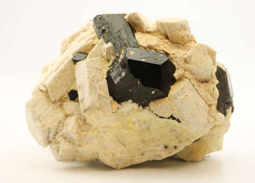 Schorl and Feldspar Cluster, Erongo Mnt Region, Namibia