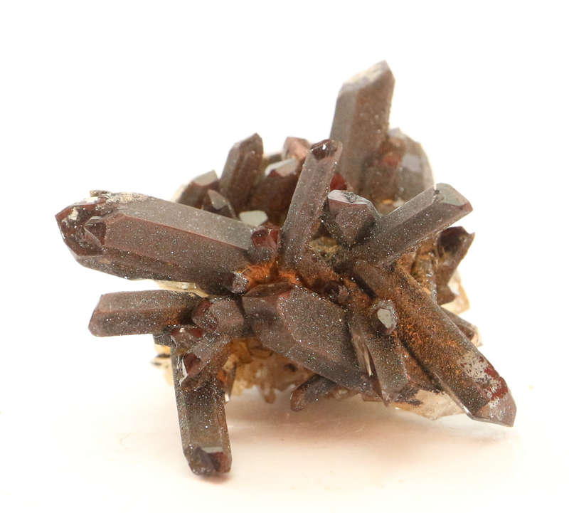 Hematite on Quartz Cluster, Orange River Area, Northern Cape, South Africa