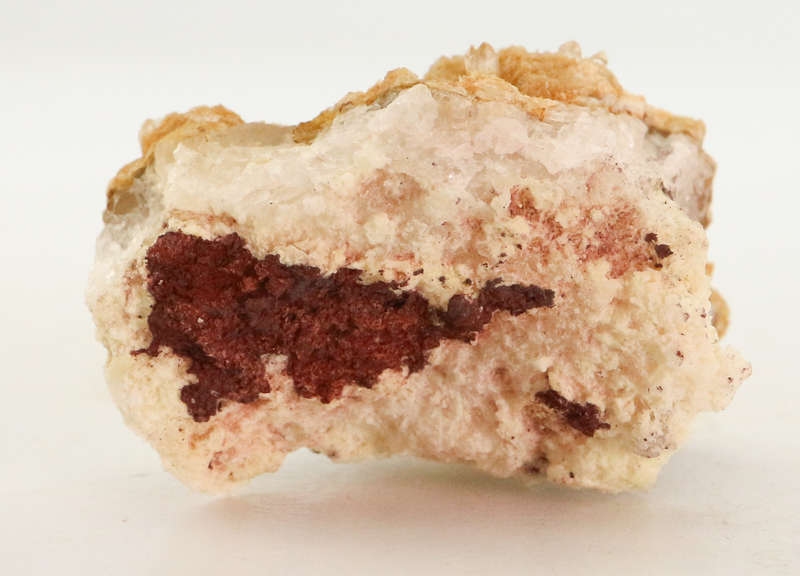 Quartz on Goethite included Calcite, N`Chwaning II, Northern Cape, South Africa