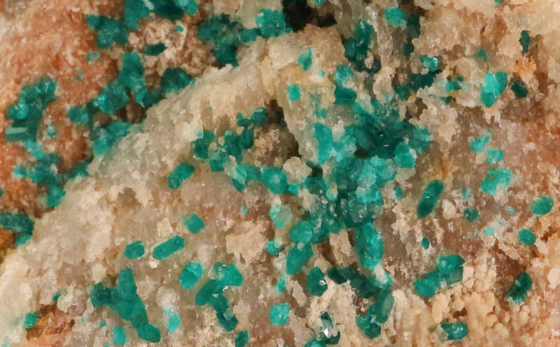Dioptase on Matrix, Kaokoveld Region, Namibia