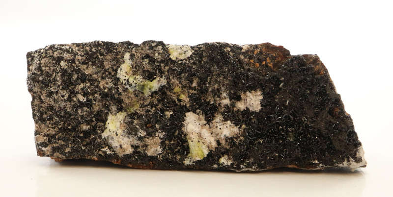 Ettringite on Gaudefroyite on Matrix, N`Chwaning II, Northern Cape, South Africa