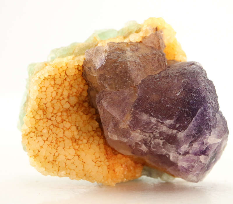Purple Fluorite on Quartz, Riemvasmaak, Northern Cape, South Africa