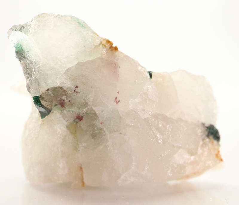 Malachite on Quartz, Kaokoveld Region, Namibia