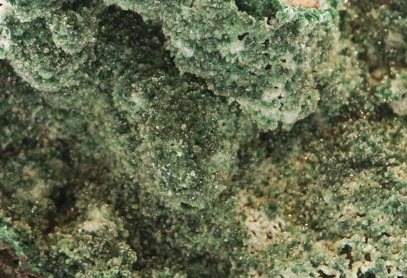 Quartz on Malachite on Matrix, Tenke Fungurume, DR Congo