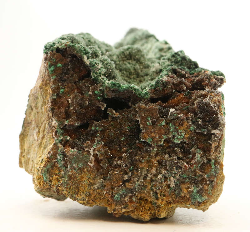 Quartz on Malachite on Matrix, Tenke Fungurume, DR Congo