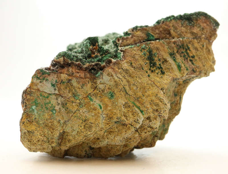 Quartz on Malachite on Matrix, Tenke Fungurume, DR Congo