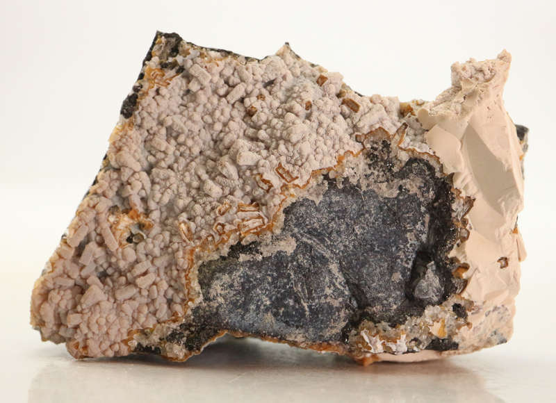 Chalcedony on Baryte on Matrix, N`Chwaning II, Northern Cape, South Africa