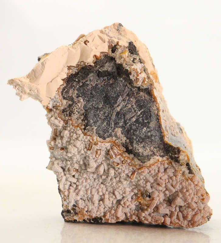 Chalcedony on Baryte on Matrix, N`Chwaning II, Northern Cape, South Africa