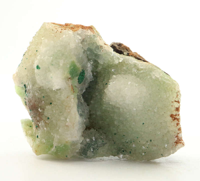 Quartz on Malachite on Matrix, Tenke Fungurume, DR Congo