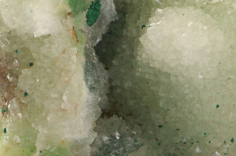 Quartz on Malachite on Matrix, Tenke Fungurume, DR Congo