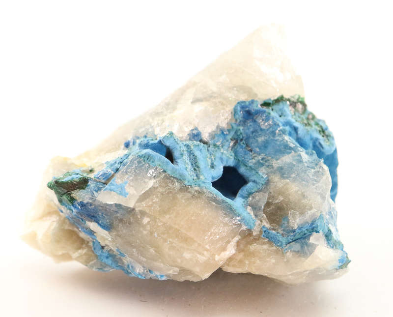 Shattuckite on Quartz, Kaokoveld Region, Namibia
