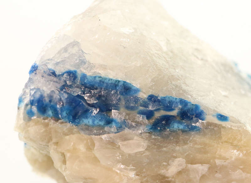 Shattuckite on Quartz, Kaokoveld Region, Namibia