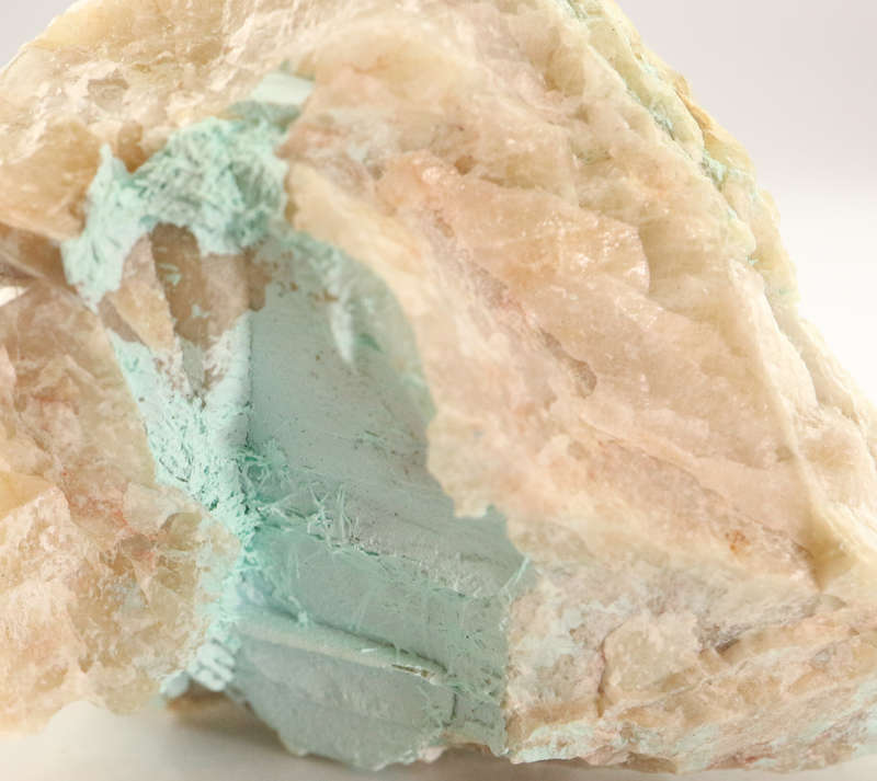 Plancheite on Quartz Matrix, Kaokoveld Region, Namibia