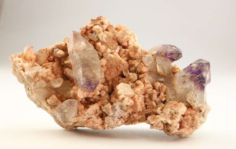 Amethyst Quartz on Feldspar, Brandberg Mnt, Namibia