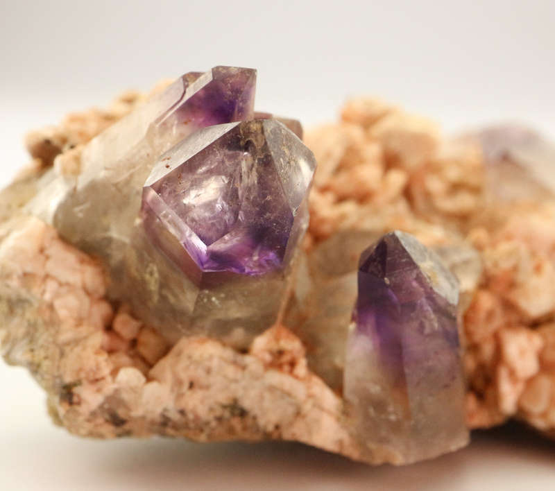 Amethyst Quartz on Feldspar, Brandberg Mnt, Namibia