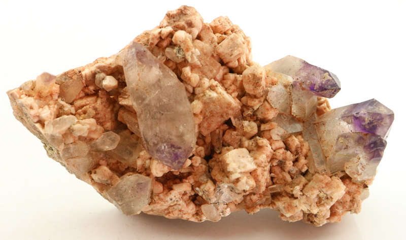 Amethyst Quartz on Feldspar, Brandberg Mnt, Namibia