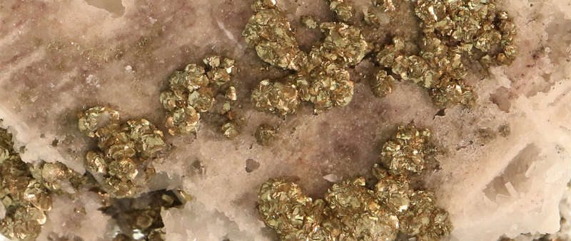 Pyrite on Baryte Cluster, N`Chwaning II, Northern Cape, South Africa