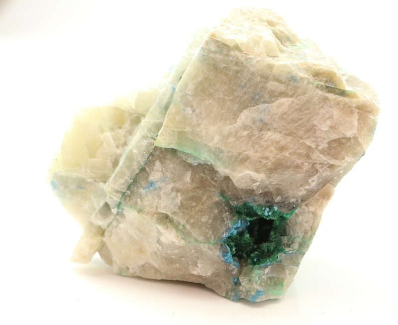 Malachite, Shattuckite in Vug, Kaokoveld Region, Namibia