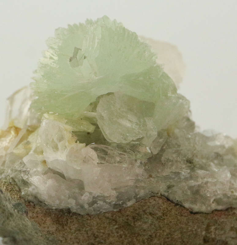 Calcite, Prehnite on Matrix, Gobobosebberge Mnt, Namibia
