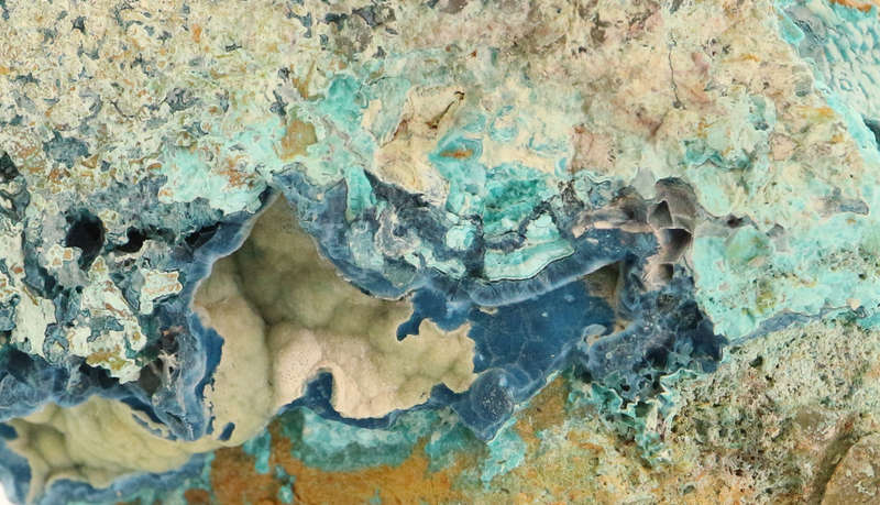 Shattuckite in Vug, Kaokoveld Region, Namibia