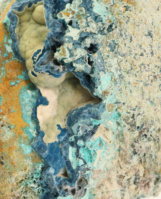 Shattuckite in Vug, Kaokoveld Region, Namibia