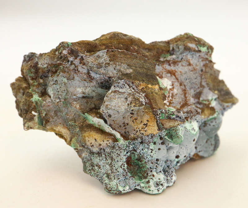 Plancheite on malachite on Matrix, Skorpion Mine, Karas Region, Namibia
