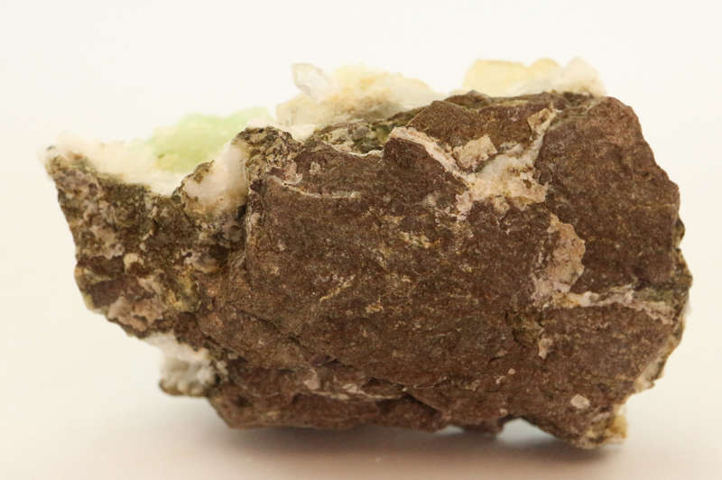 Calcite, Prehnite on Quartz, Gobobosebberge Mnt, Namibia