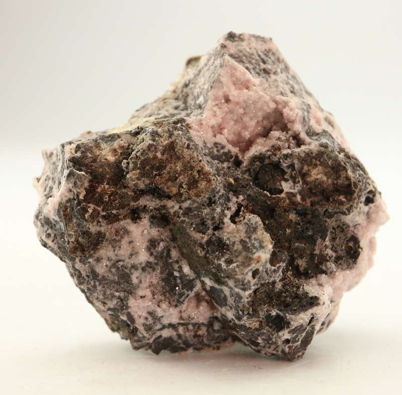 Baryte on Rhodochrosite, N`Chwaning II, Northern Cape, South Africa
