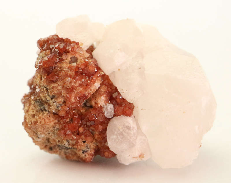 Calcite on Andradite Garnet, N`Chwaning II, Northern Cape, South Africa