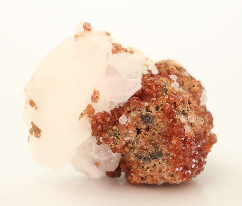 Calcite on Andradite Garnet, N`Chwaning II, Northern Cape, South Africa