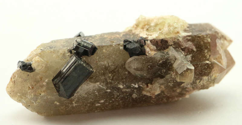 Tourmaline on Quartz, Erongo Mnt Region, Namibia