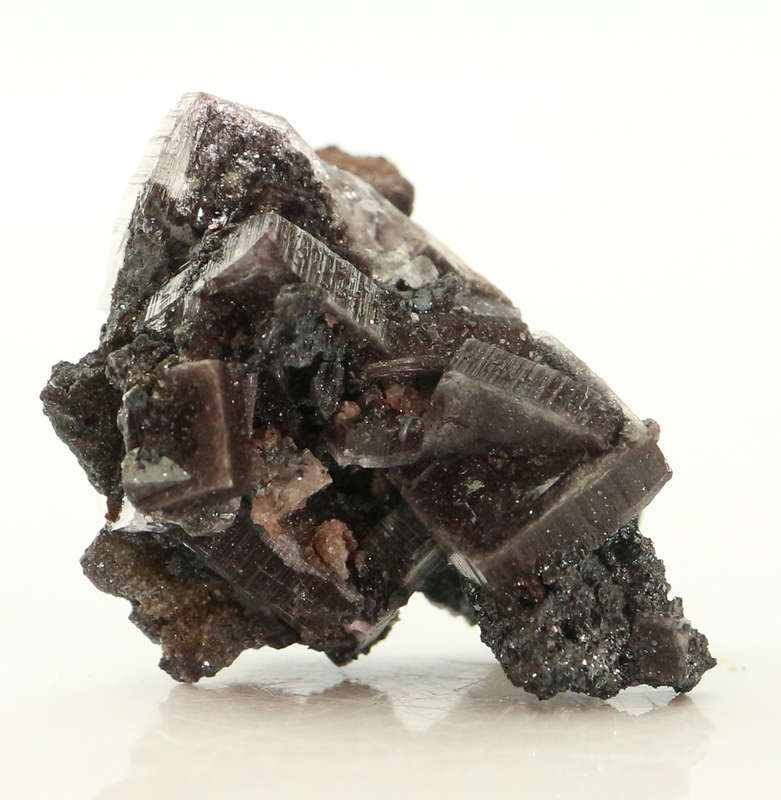 Hematite on Calcite on Matrix, N`Chwaning II, Northern Cape, South Africa