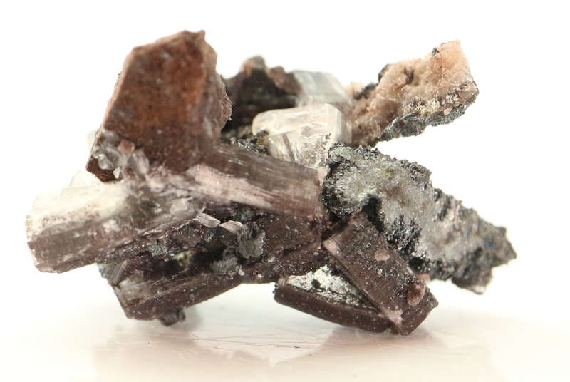 Hematite on Calcite on Matrix, N`Chwaning II, Northern Cape, South Africa
