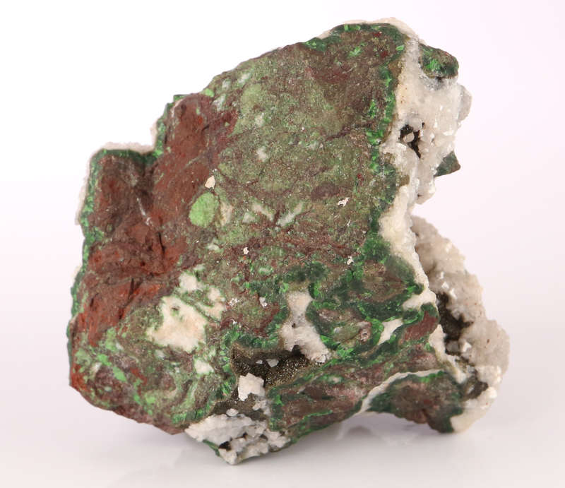 Dolomite on Duftite, Tsumeb Mine, Namibia