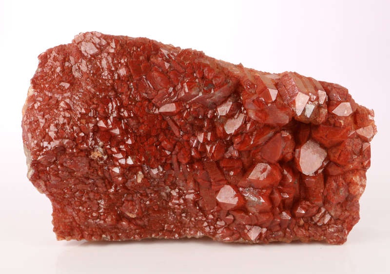 Red Hematite in Quartz Cluster, Orange River Area, Northern Cape, South Africa