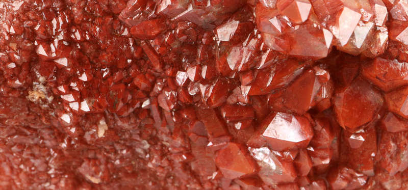 Red Hematite in Quartz Cluster, Orange River Area, Northern Cape, South Africa